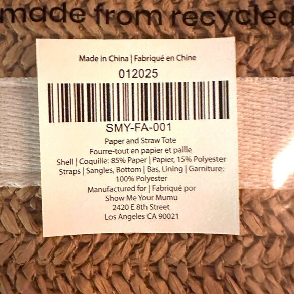 Show Me Your Mumu Sunseeker Tote Natural & Ivory Beach Bag OS - Picture 9 of 9